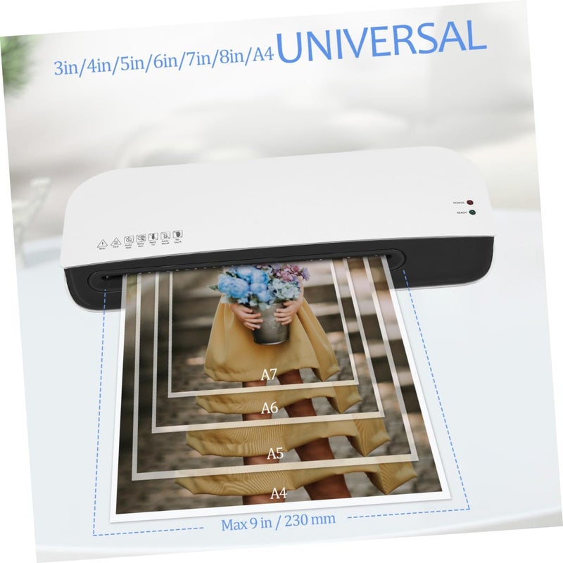 Fast Warm-up Thermal Laminator with Corner Rounder Compact Photo Film Laminating Machine for Home Office Portable Personal Laminator for Documents and Artwork US Plug - Image 3