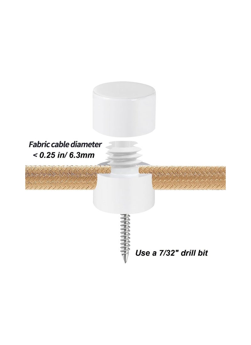KASTWAVE Swag Hook for Ceiling Hanging, Chandelier Ceiling Lights Cable for Hanging Lights, Hanging Lamp Hook, Modern Ceiling Hooks, White (6 Pcs)  - Image 3