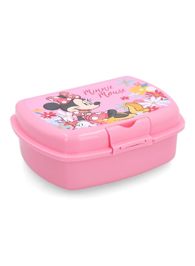STOR Urban Minnie Mouse Theme BPA-Free Plastic Sandwich Box Pink 6.7 x 18.1 x 13.9 cm 74438  - Image 4