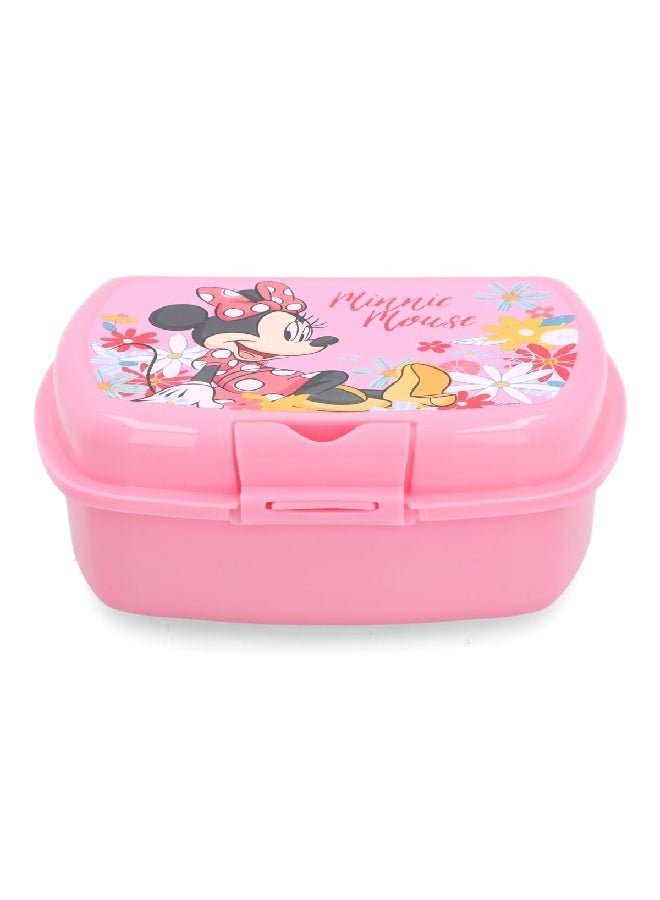 STOR Urban Minnie Mouse Theme BPA-Free Plastic Sandwich Box Pink 6.7 x 18.1 x 13.9 cm 74438  - Image 1