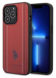 U.S. Polo Assn. Cg Mobile Leather Case Compatible With Iphone 15 Pro, Red, Ushcp15  - Image 1