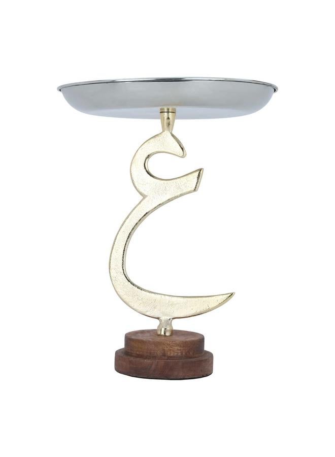 السيف  حامل تقديم من الفولاذ 30X30X40 سم فضي - Image 2