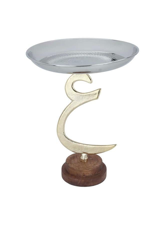 السيف  حامل تقديم من الفولاذ 30X30X40 سم فضي - Image 1