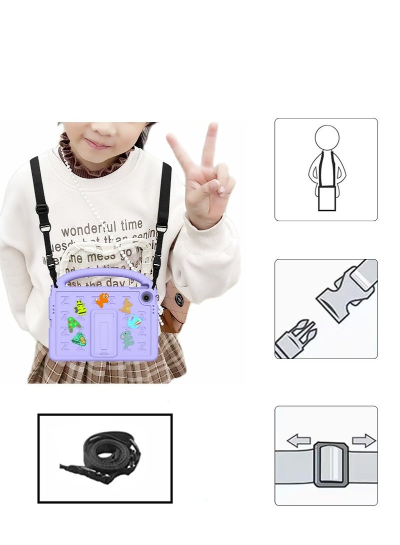 جراب حماية للأطفال لجهاز Lenovo Tab 10.1 بوصة 2025 TB-311/M10 10.1 بوصة 2025/ ZhaoYang Tab K10C/K10 الجيل الثاني 10.1 بوصة 2025/ S10 10.1 بوصة 2025، غطاء مقاوم للصدمات مع حامل حزام الكتف - Image 3