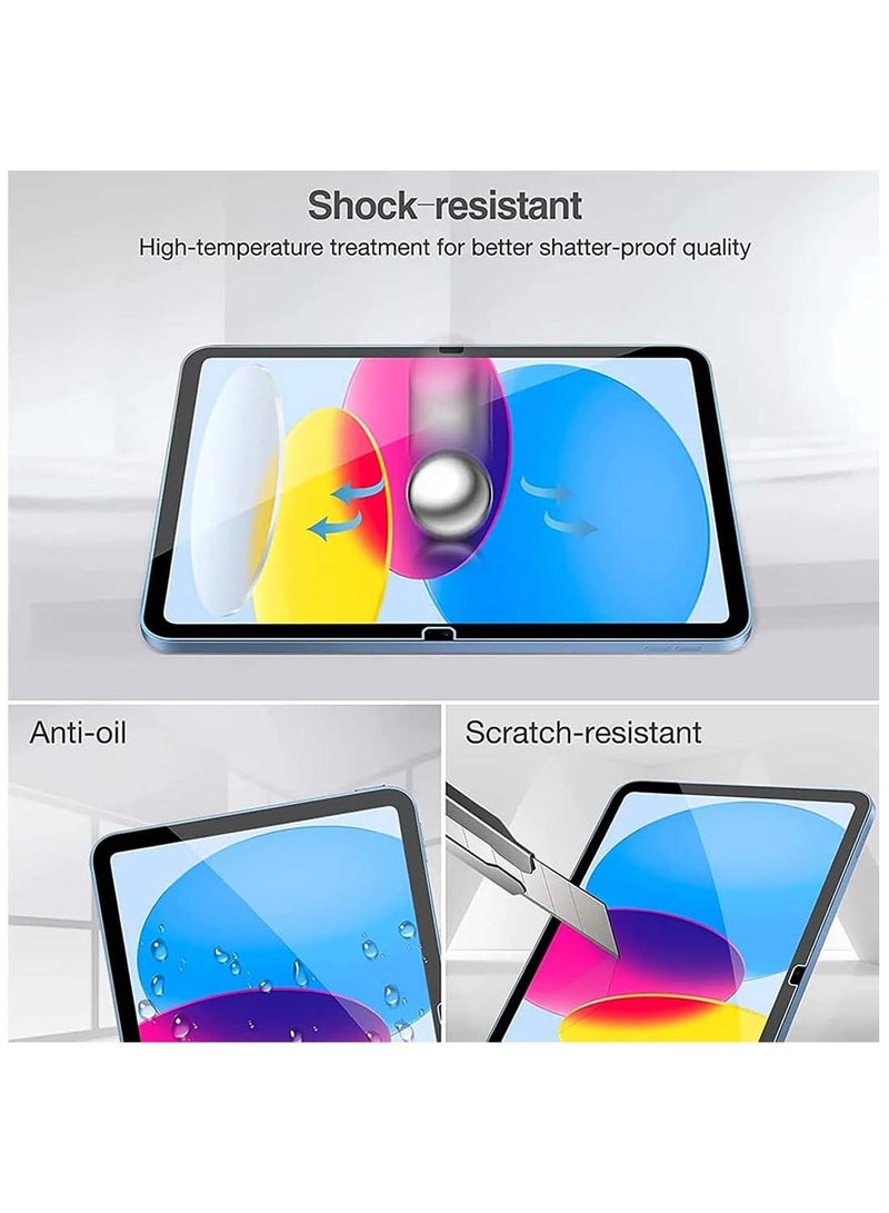 Wtech Apple iPad 2025 (11th Generation) A16 10.9 inch WTech Premium Series Curved Edges Full Cover Tempered Glass Screen Protector 2 Pack - Clear - Image 4