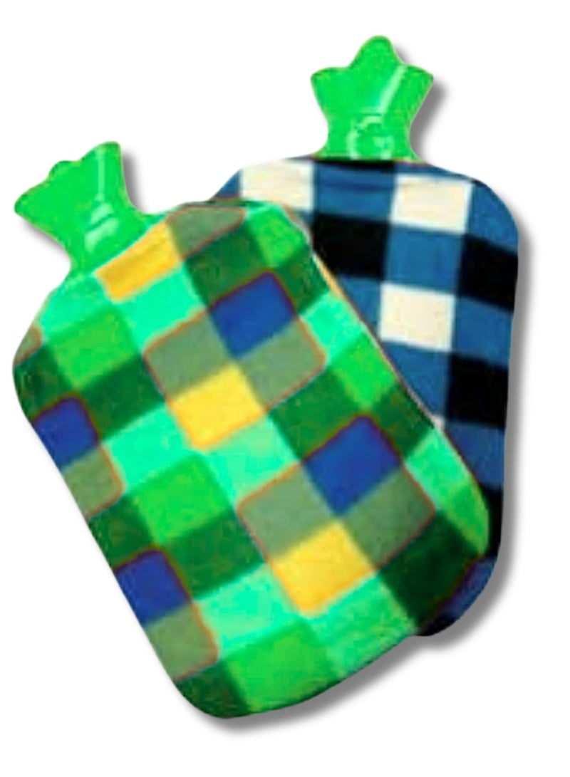 Hot Rubber Water Bag with Colored Protection Cloth Cover - Multicolor - Image 3