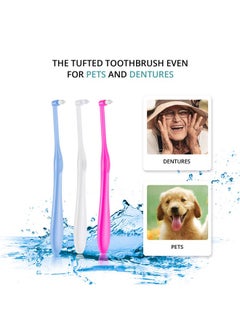 BOAO 6 Pieces Tuft Toothbrush Tufted End-Tuft Soft Trim Single Compact Interdental For Detail Cleaning Tapered Brush(Tapered Brush)  - Image 3
