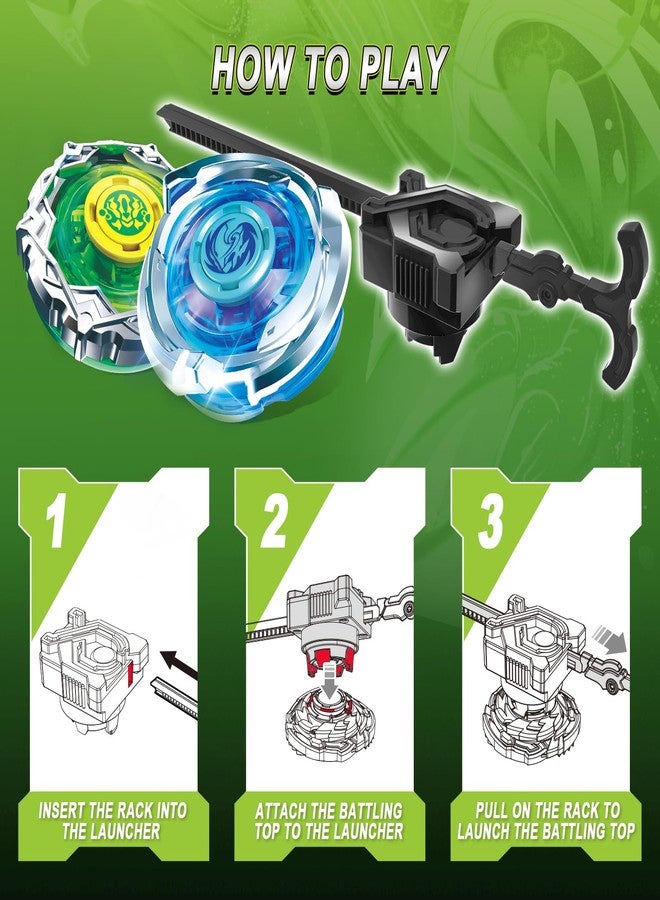 INFINITY NADO S7 Battle Set with 2 Rack Launchers, Metal Defense/Endurance Type Battle Top Toy, Right-Spinning Top Game Toys for Boys Girls 5+ - Image 5