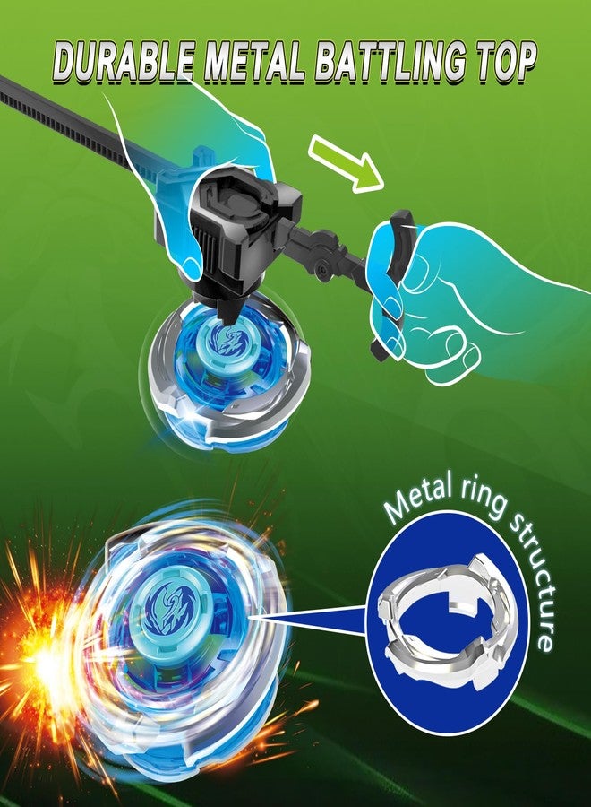 INFINITY NADO S7 Battle Set with 2 Rack Launchers, Metal Defense/Endurance Type Battle Top Toy, Right-Spinning Top Game Toys for Boys Girls 5+ - Image 3