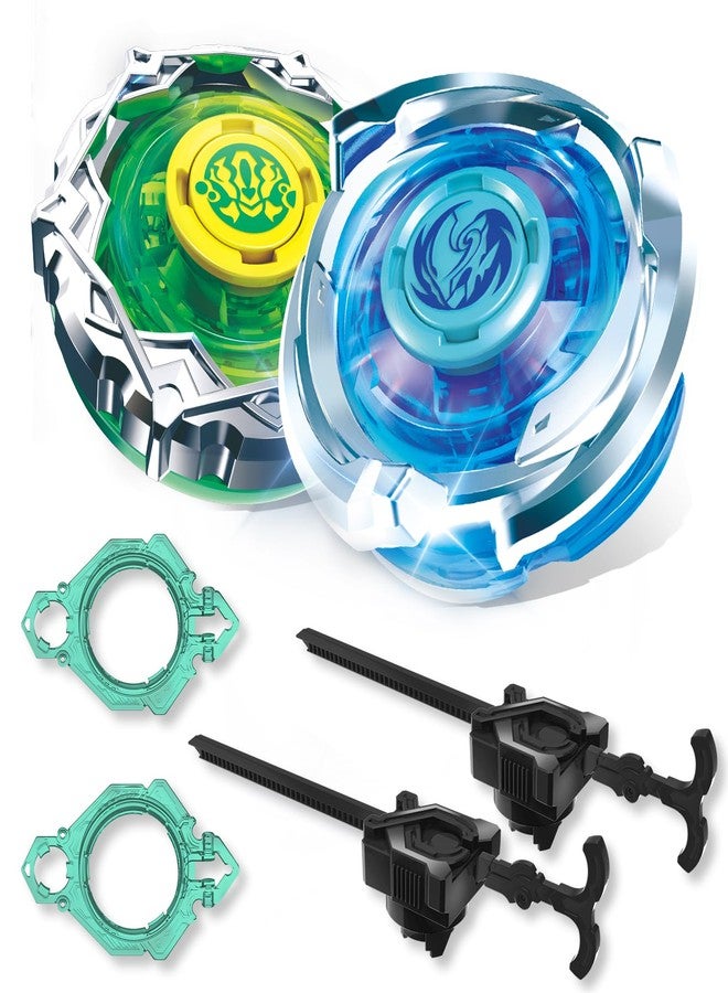 INFINITY NADO S7 Battle Set with 2 Rack Launchers, Metal Defense/Endurance Type Battle Top Toy, Right-Spinning Top Game Toys for Boys Girls 5+ - Image 1