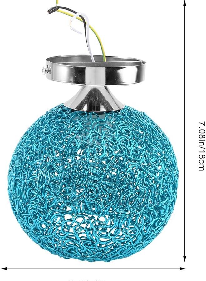 مصباح سقف أزرق حديث للشرفة والممر والرواق، سهل التركيب، مصنوع من الألومنيوم والبلاستيك - Image 3