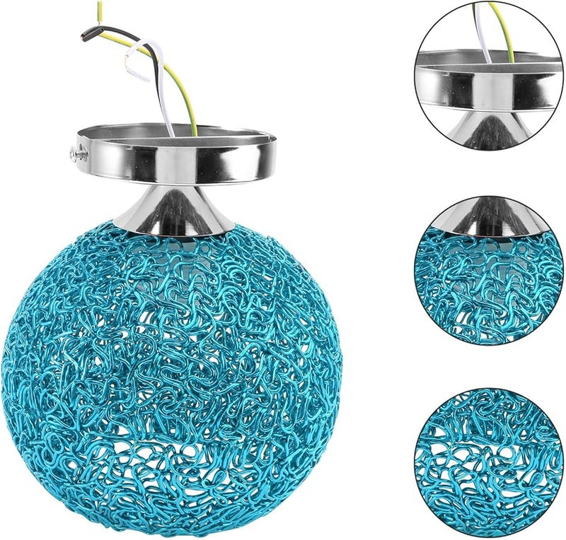 مصباح سقف أزرق حديث للشرفة والممر والرواق، سهل التركيب، مصنوع من الألومنيوم والبلاستيك - Image 4