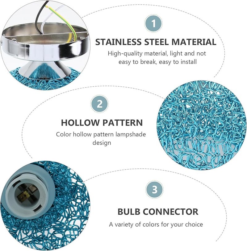 مصباح سقف أزرق حديث للشرفة والممر والرواق، سهل التركيب، مصنوع من الألومنيوم والبلاستيك - Image 5