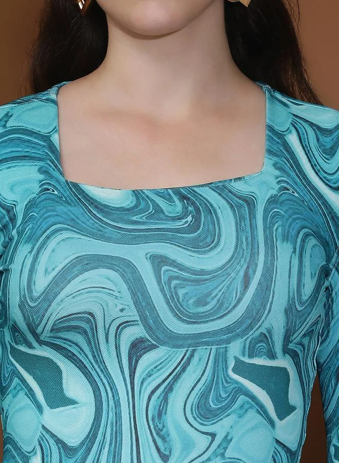 Kotty Swirl Print Midi Dress