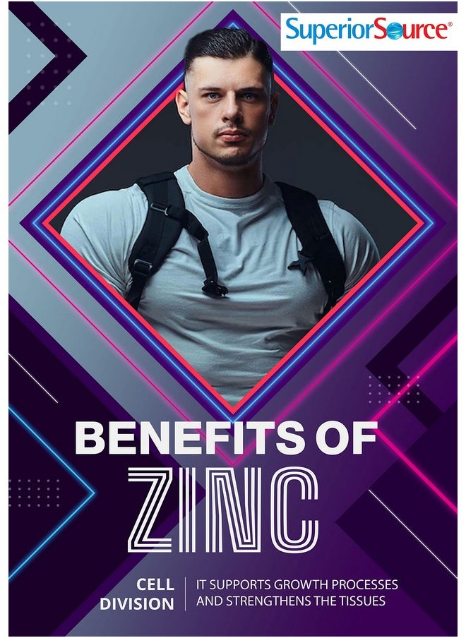 Superior Source Advanced Zinc With Zinc (25 Mg) And D3 (5000 Iu) Quick Dissolve Sublingual Tablets 60 Ct Promotes A Healthy Immune System Nongmo  - Image 3