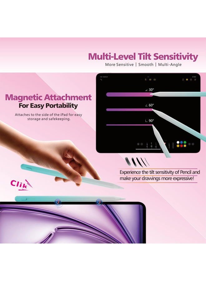 Milikilo Stylus Pen for iPad,14Mins Fast Charge for Apple Pencil,Palm Rejection,Tilt Sensitivity, Pen for iPad11/10/9/8/7/6, Pro 12.9"/11"/13" M4, Mini 6/5, Air 5/4/3/11"-13" M2/M3 with Polishing Cloth - Image 5