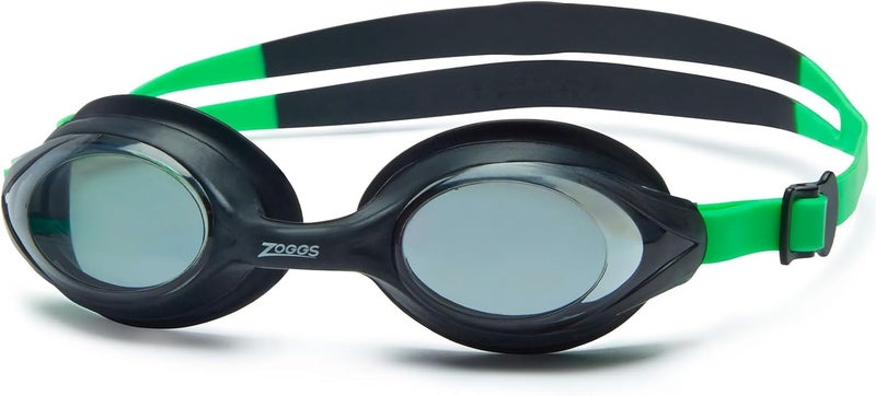 Zoggs Bondi Swim Goggles - Black Green Tint Smoke with UV Protection and Anti-Fog Lenses - Image 1