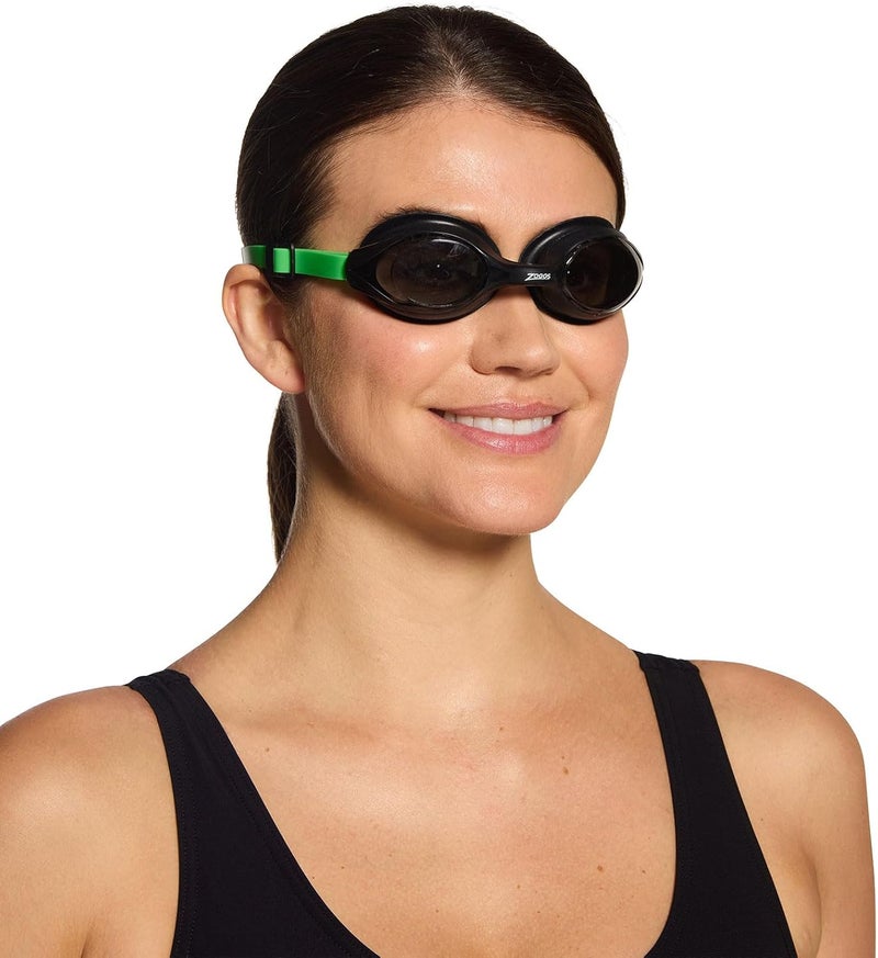 Zoggs Bondi Swim Goggles - Black Green Tint Smoke with UV Protection and Anti-Fog Lenses - Image 5