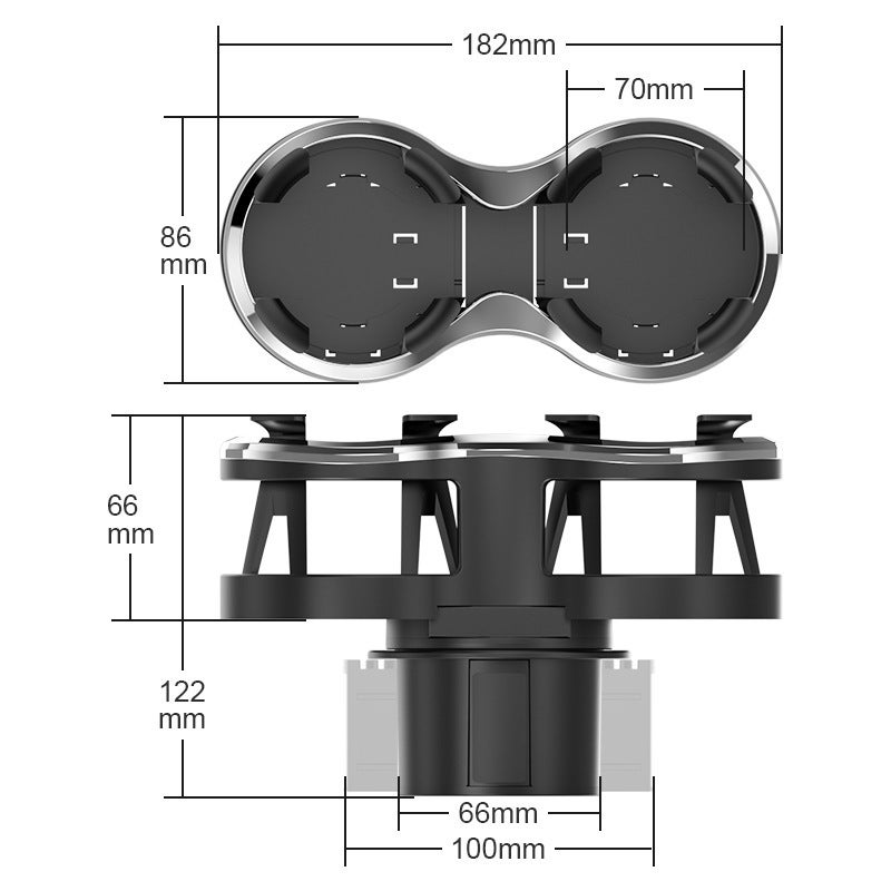 Multifunctional Car Cup Holder Double Cup Holder Stand - Image 3