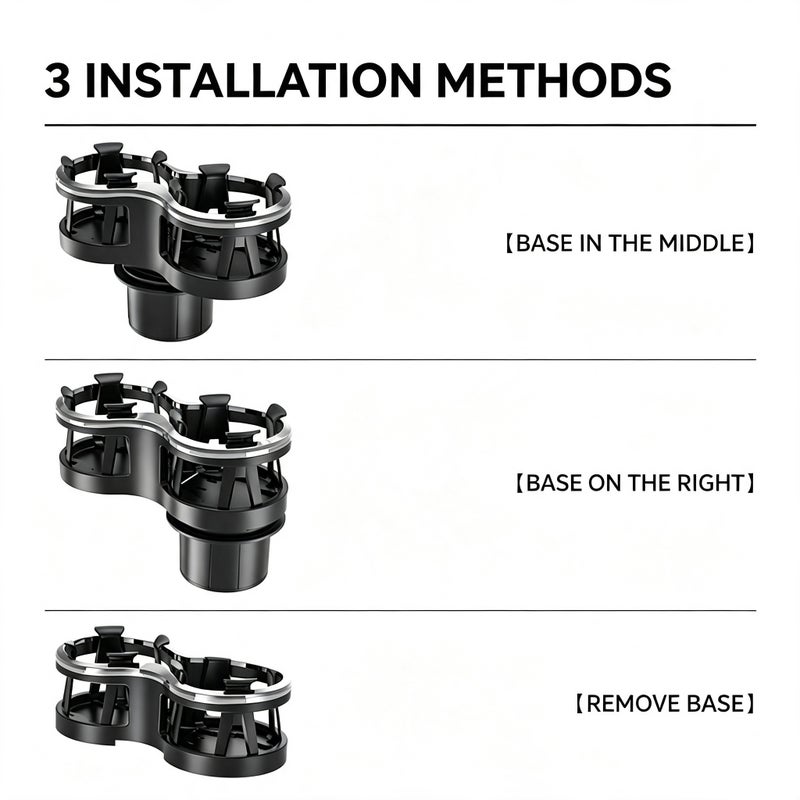 Multifunctional Car Cup Holder Double Cup Holder Stand - Image 2