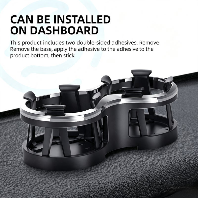 Multifunctional Car Cup Holder Double Cup Holder Stand - Image 4