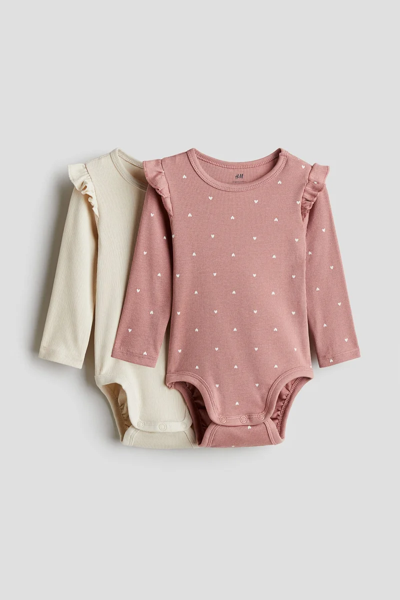 H&M 2-pack long-sleeved bodysuits
