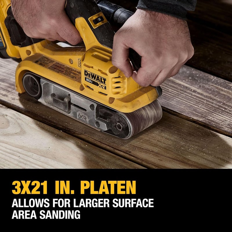 DEWALT أداة صنفرة حزامية لاسلكية بدون فرشاة DEWALT 20V MAX فقط DCW220B - Image 3