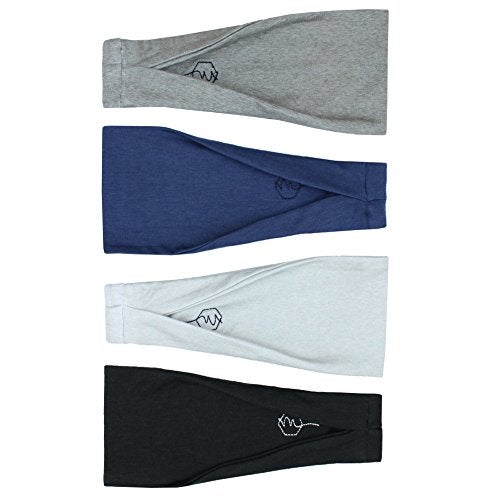 Maven Thread Women’s No-Slip Moisture-Wicking Headbands – 4-Pack Basics, Wide Workout Hairbands for Yoga, Exercise & Running - Image 1
