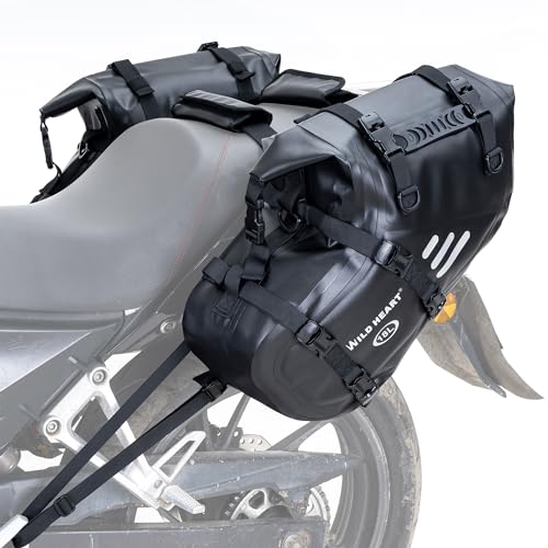 WILD HEART Motorcycle Saddlebags Waterproof 36L 18L2 Side Pannier Bag Trunk Accessory 18L2 TPU - Image 1