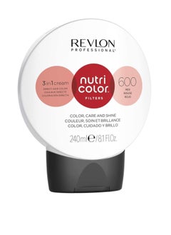 Revlon Professional Nutri Color Filters Bright Semi Permanent Direct Hair Dye 600 Red 240 ml  - Image 1