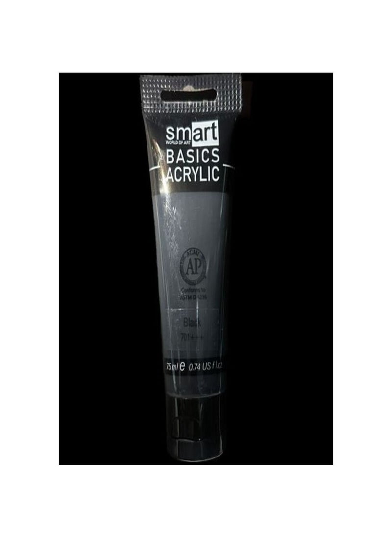 Smart Smart Acrylic 75ml Tube - Black 701+++ 