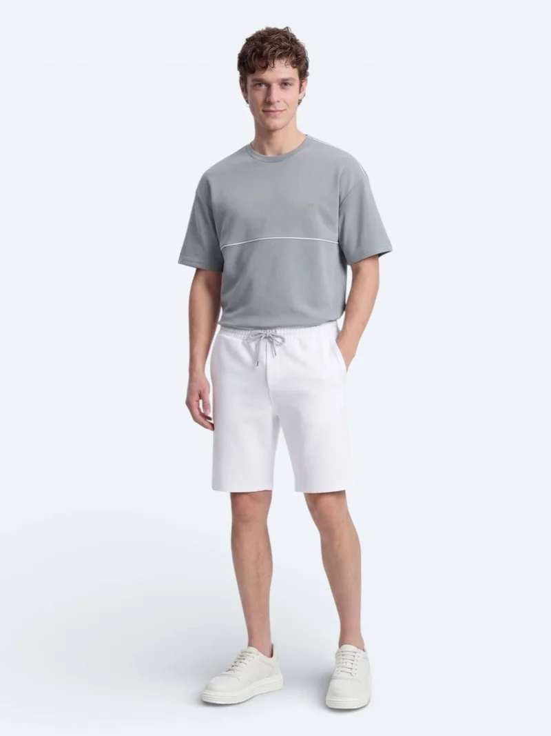 كيب تيشيرت رمادي سادة