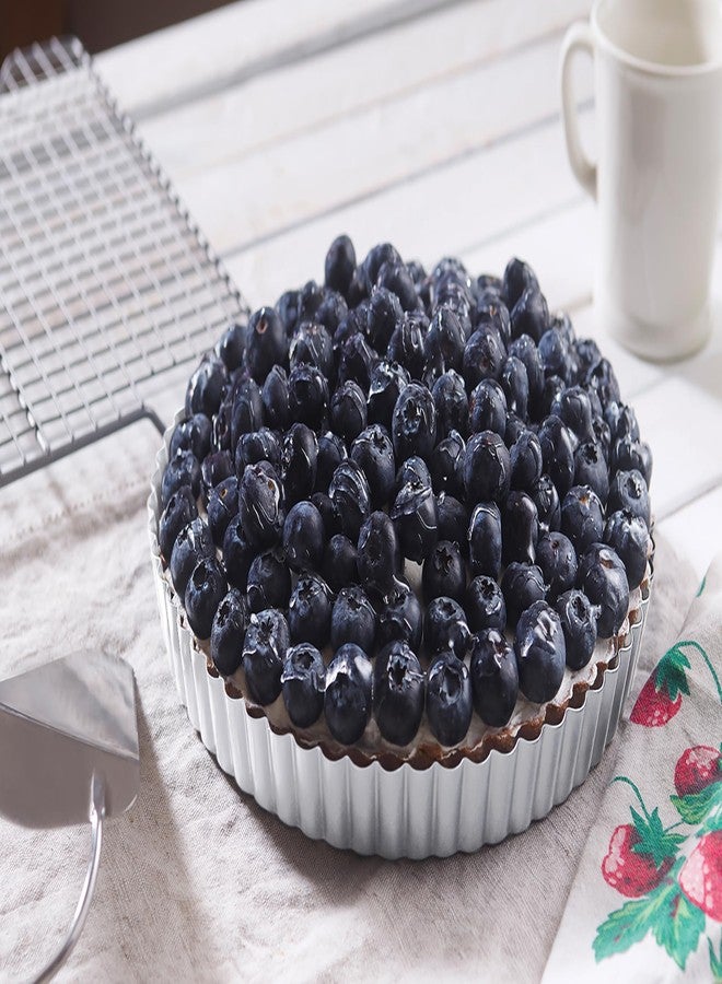 فور رن صينية تارت من الفولاذ المقاوم للصدأ من فوكس رن بقاعدة قابلة للإزالة، صينية خبز كيش 9 بوصة - Image 3