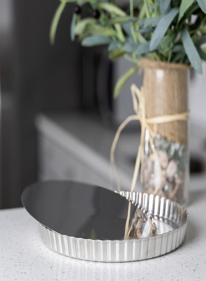 فور رن صينية تارت من الفولاذ المقاوم للصدأ من فوكس رن بقاعدة قابلة للإزالة، صينية خبز كيش 9 بوصة - Image 2