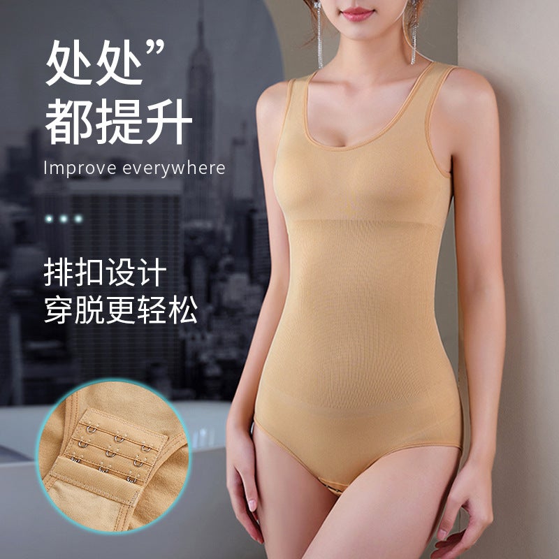 Breasted Shaper Women'S Tunic Belly Tighting Chest Push-Up One-Piece Shaper Body-Fit Postpartum Waist Tight Corset - Image 4