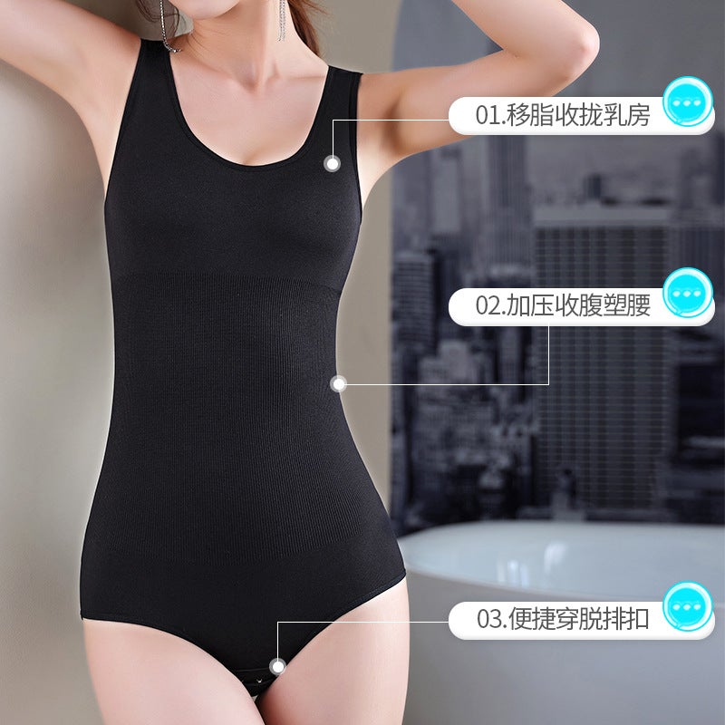 Breasted Shaper Women'S Tunic Belly Tighting Chest Push-Up One-Piece Shaper Body-Fit Postpartum Waist Tight Corset - Image 5