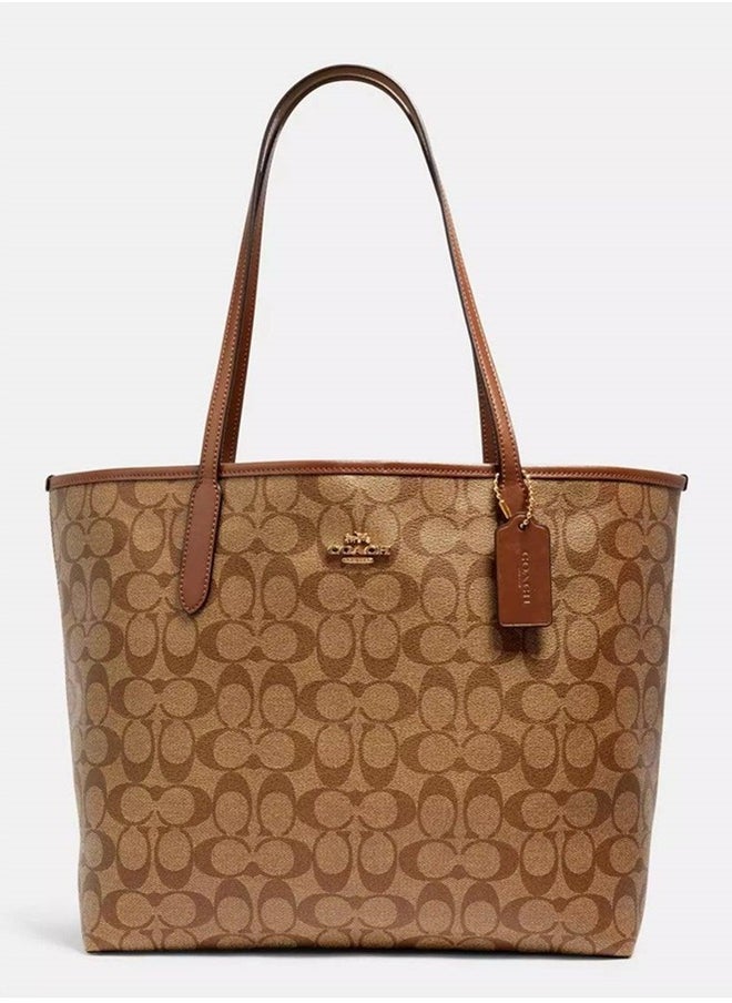 coachoutlet COACH City Tote Bag In Signature Canvas  - Image 1