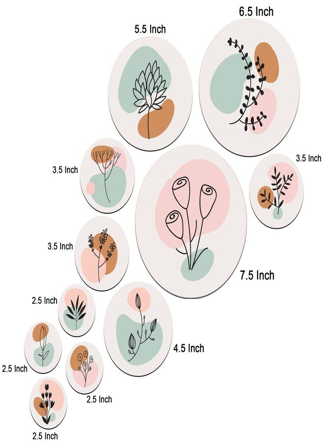 SAF set of 11 flower Mdf Wooden Wall Hanging Home Decor Plates, wall painting, wall hanging For home decoaration, office, living room, wall decoration - Image 3