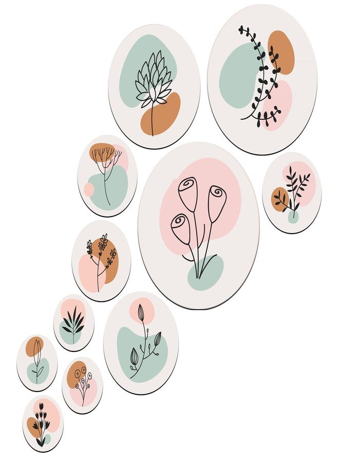 SAF set of 11 flower Mdf Wooden Wall Hanging Home Decor Plates, wall painting, wall hanging For home decoaration, office, living room, wall decoration - Image 2
