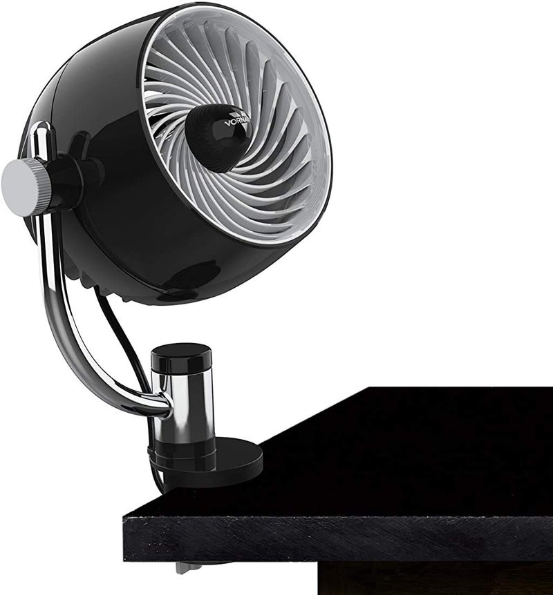 Vornado Vornado Pivot3 Clip Personal Air Circulator Fan with MultiSurface Clip Quiet Portable Fan for Office or Bedroom 3 Speeds Black 