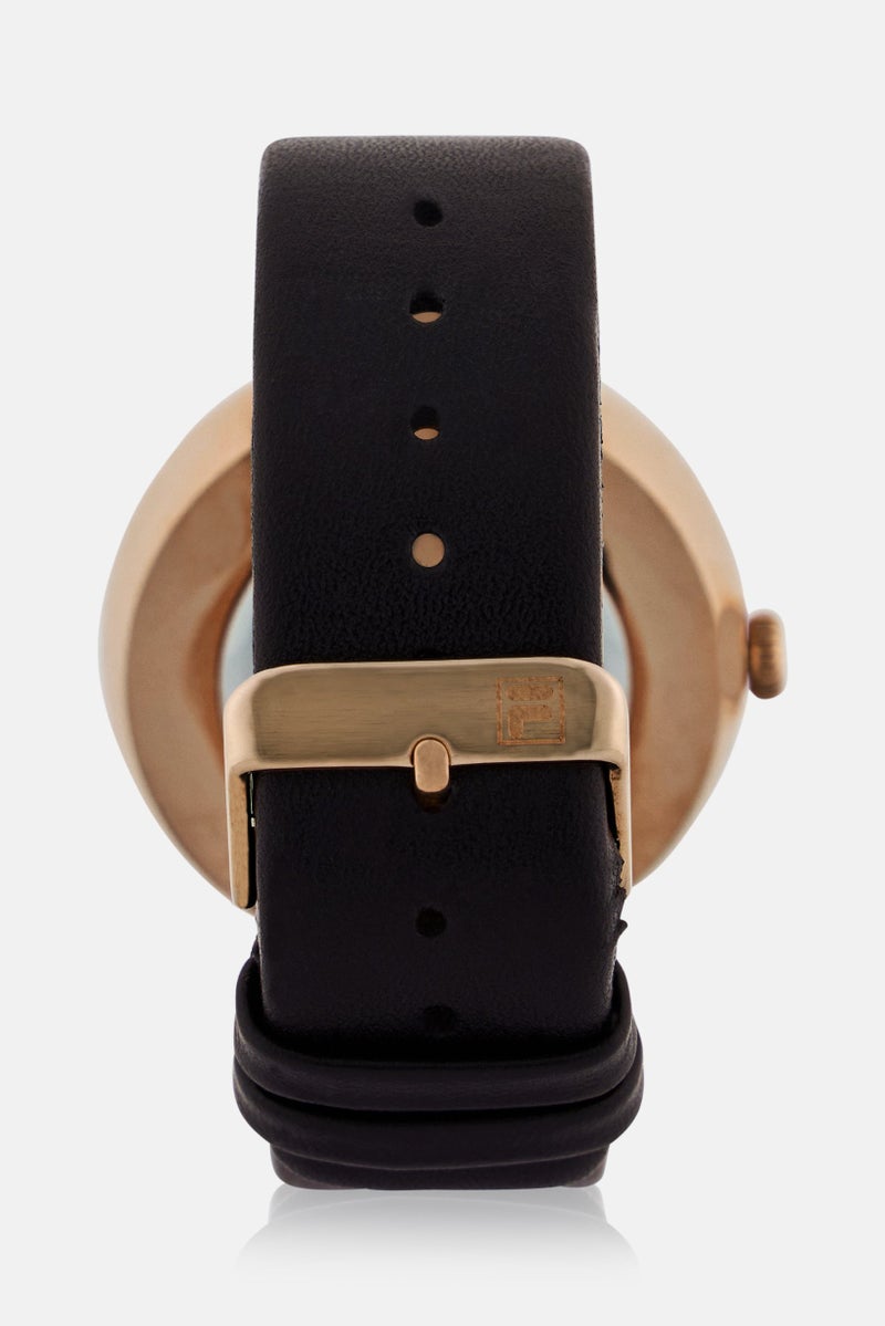 FILA Men 38-177-102 Leather Analog Watch 42 mm, Black - Image 5