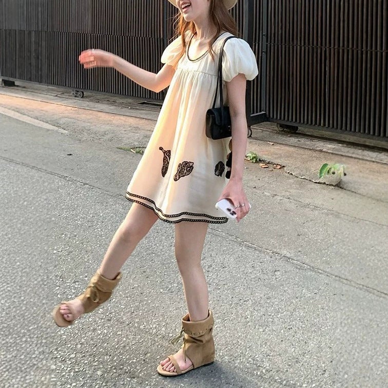 Women's Lace Embroidered Short Lyocell Dress - Image 5