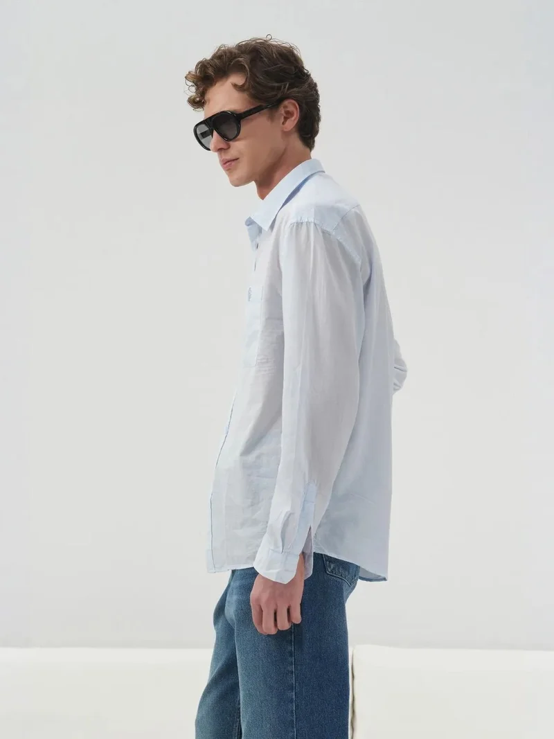 جيستو GIESTO Men's Cotton Poplin Long Sleeve Shirt