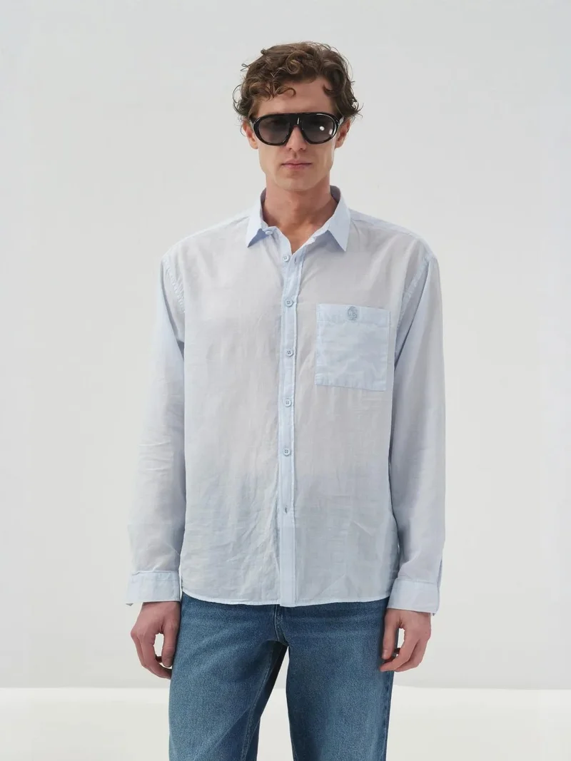 جيستو GIESTO Men's Cotton Poplin Long Sleeve Shirt