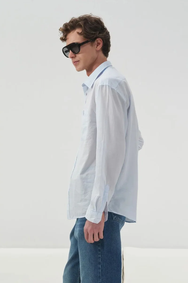 Giesto GIESTO Men's Cotton Poplin Long Sleeve Shirt