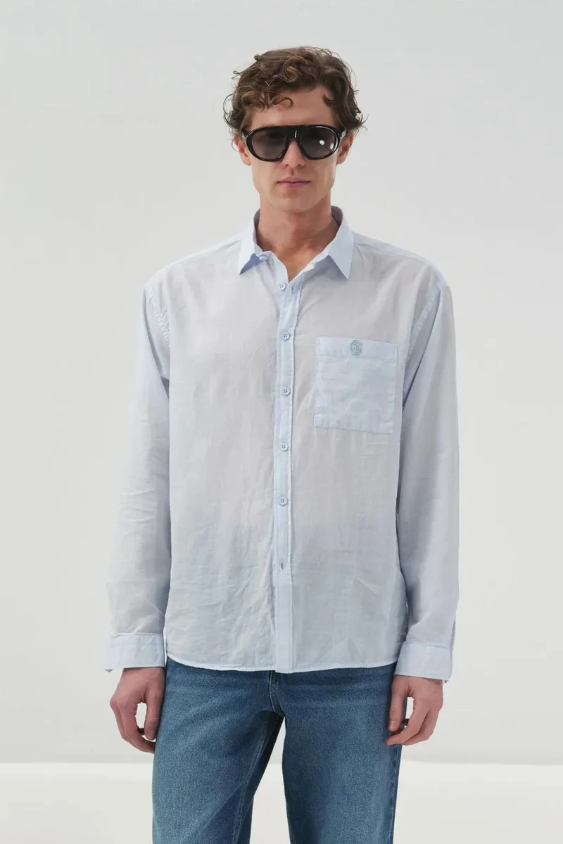 Giesto GIESTO Men's Cotton Poplin Long Sleeve Shirt
