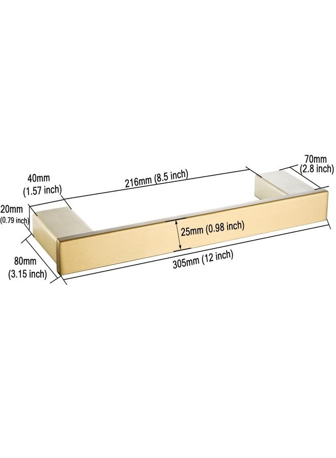 RANDOM 12” Gold Towel Bar Brushed Gold Hand Towel Holders for Bathroom 12 Inch Towel Bar SUS304 Stainless Steel Towel Rack Wall Mounted Towel Rod - Image 2