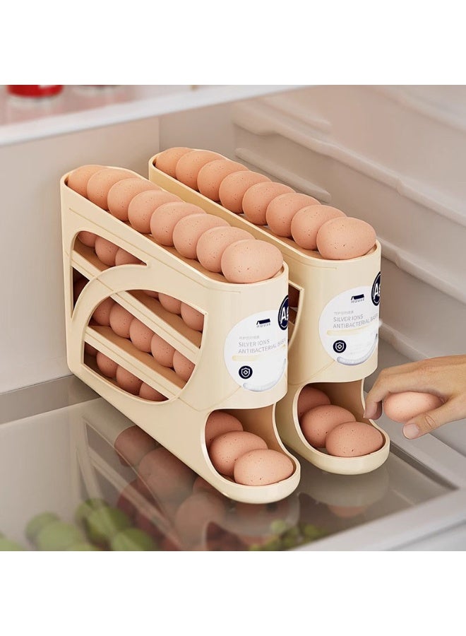 هومستر سعة 30 بيضة حامل بيضة حاوية حاوية حاوية حاوية حاوية حاوية انزلاقية خارج منظم جهاز التبريد BPA-Free Food-Grade PP غلاف المادة مانع الدحروجةزاوية تصميم جهاز تبريد موفر للمساحة مقاومة تخزين درّاجة سهلة الوصول -أسلوب تصميم مثاليّة للدجاج/البط/السمان بيض يجب أن يكون له جهاز تبريد مطبخ منظم - Image 4
