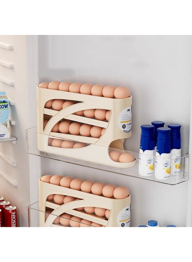 هومستر سعة 30 بيضة حامل بيضة حاوية حاوية حاوية حاوية حاوية حاوية انزلاقية خارج منظم جهاز التبريد BPA-Free Food-Grade PP غلاف المادة مانع الدحروجةزاوية تصميم جهاز تبريد موفر للمساحة مقاومة تخزين درّاجة سهلة الوصول -أسلوب تصميم مثاليّة للدجاج/البط/السمان بيض يجب أن يكون له جهاز تبريد مطبخ منظم - Image 2