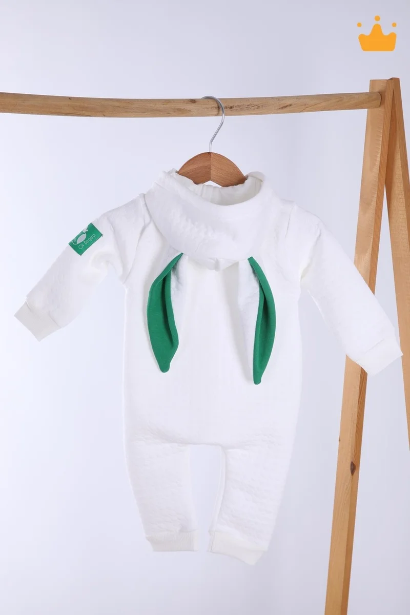 بيبي هولا Babyhola Zippered Rabbit Ears Jumpsuit 5014